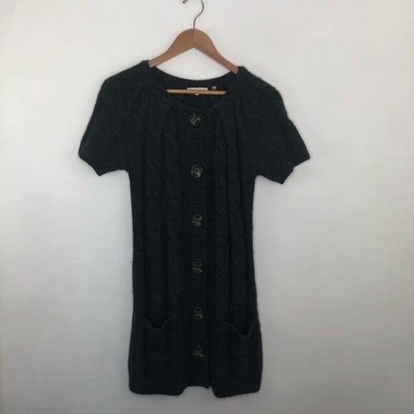 Vince Sculpted Sweater Car Coat Cardigan Alpaca - Picture 2 of 10